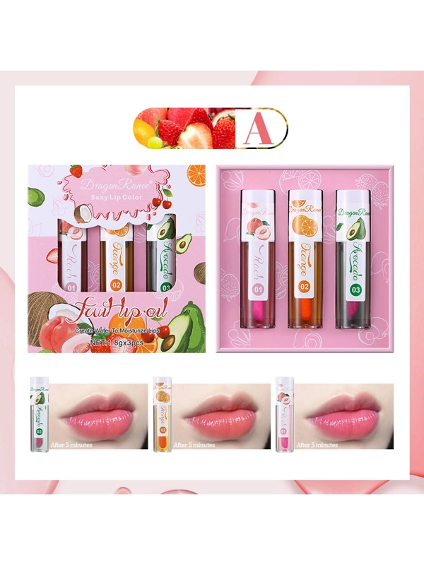 Dragon Ranee 3pc Fruity Lip Oil -Set A
