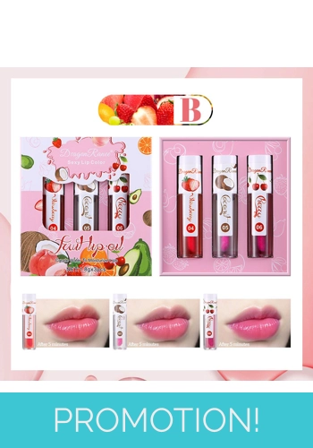 Dragon Ranee 3pc Fruity Lip Oil -Set B