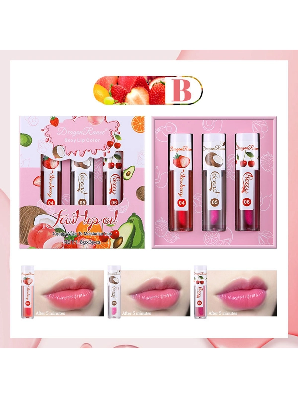 Dragon Ranee 3pc Fruity Lip Oil -Set B