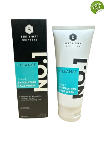 Bert & Bert Skincare 3-in-1 Exfoliating Face Wash