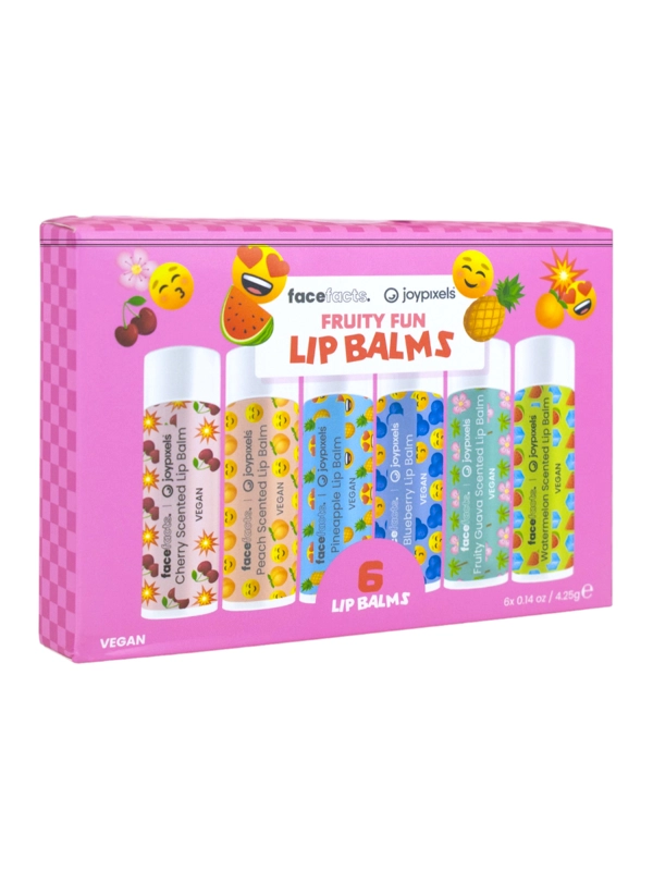 Face Facts x JoyPixels Fruity Fun Lip Balm Set – 6-Pack