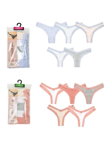 Ladies High Leg Brazilian Briefs (Pack of 5) -  Size 14