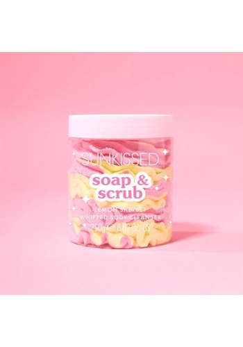 Sunkissed Soap and Scrub Whipped Body Cleanser Lemon Sherbet 250g