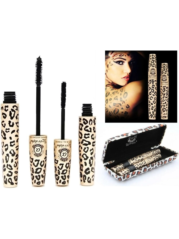 Love Alpha Black Mascara Transplanting Gel + 3D Natural Lengthening Fibers