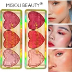 Misiou Beauty 3 Colours Heart and Blusher Palette - B01