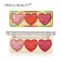 Misiou Beauty 3 Colours Heart and Blusher Palette - B01