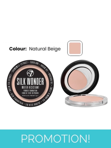 w7 Silk Wonder Water Resistant Foundation Powder - Natural Beige
