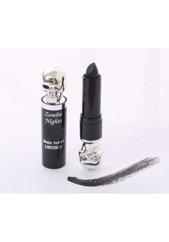 Saffron Zombie Nights Matte Velvet Lipstick - 01 True Ebony