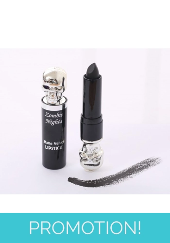 Saffron Zombie Nights Matte Velvet Lipstick - 01 True Ebony