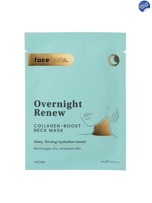 Face Facts Overnight Renew Collagen-Boost Neck Mask pack of 3
