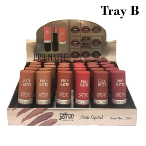 Saffron London Pro Matte Lipstick - Tray B Shades