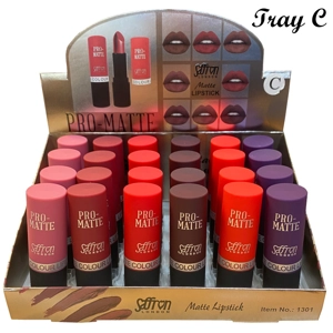 Saffron London Pro Matte Lipstick - Tray C Shades