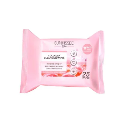 Sunkissed Skin Collagen Cleansing Wipes 25 pack