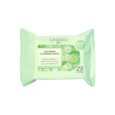 Sunkissed Skin Cucumber Cleansing Wipes 25 pack