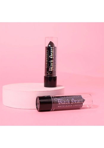 Sunkissed Black Heart Matte Black Lipstick