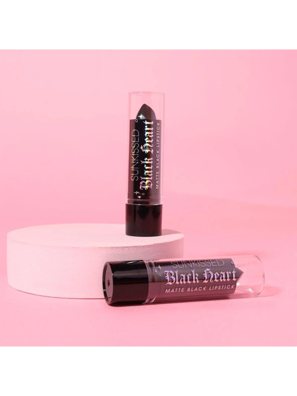Sunkissed Black Heart Matte Black Lipstick