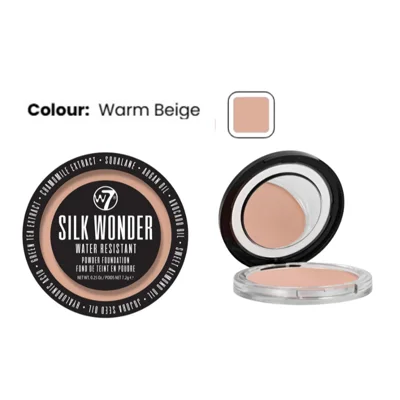 w7 Silk Wonder Water Resistant Foundation Powder - Warm Beige