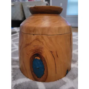 Cherry Wood Cookie Jar