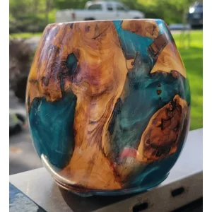 Yew and Resin Vase