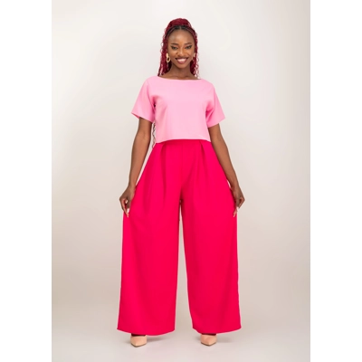 Elara Pant Set - Pink