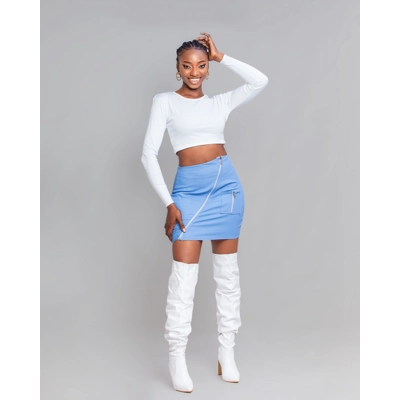 Hydra Denim Skirt - Blue Hydra Denim Skirt - Blue