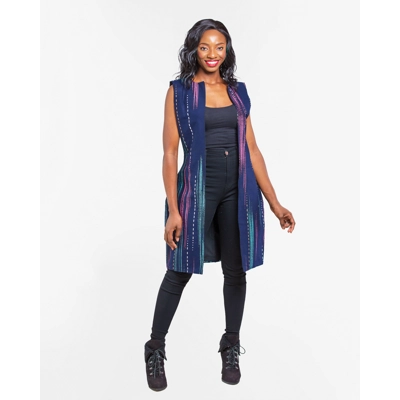 Tweed Blazer - Navy Blue