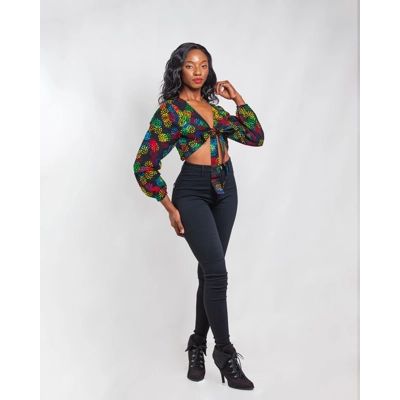 Kapuka Ankara Top - Multicolored Kapuka Ankara Top - Multicolored