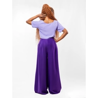 Elara Pant Set - Purple & Lavender