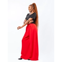 Elara Pant Set - Black & Red