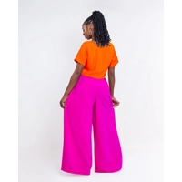 Elara Pant Set - Orange/Pink