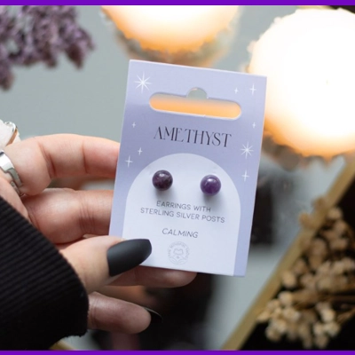Amethyst Crystal earrings Amethyst Crystal earrings