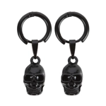 Black Stainless Steel Skull Earrings Black Stainless Steel Skull Earrings