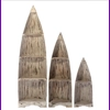 Set of 3 Whitewash Boat Shelves