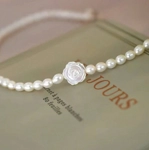 Beyonce White Ivory Rose Flower Necklace Beyonce White Ivory Rose Flower Necklace