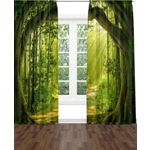 3D Forest Path Scenery Curtain 3D Forest Path Scenery Curtain