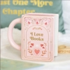 I Love Books Pink Book Shaped Mug