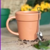 Plain Plant Pot Ceramic Mug and Shovel Spoon