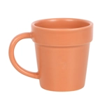 Plain Plant Pot Ceramic Mug and Shovel Spoon