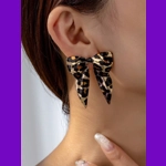 Bow Leopard Earrings