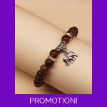 Elephant Charm Beaded Bracelet
