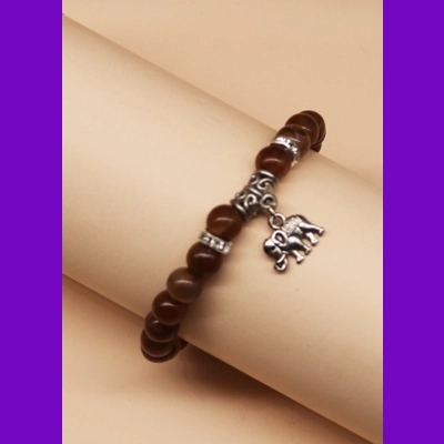 Elephant Charm Beaded Bracelet Elephant Charm Beaded Bracelet