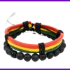 Genuine Leather 'Rasta' Bracelet
