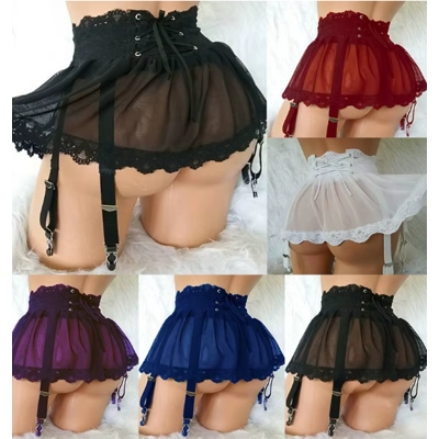 sexy lace skirt with garter belt