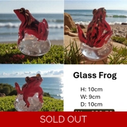 Glass Frog Paperweight