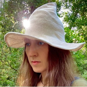 Witch Summer Hat - pointed ritual head cover