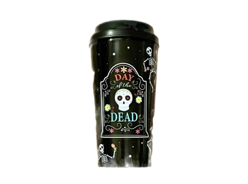 TopNotchOutlet-Plastic Tumblers - Day of the Dead (2 Pc) Ward Off a Worldwide Zombie Apocalypse - H