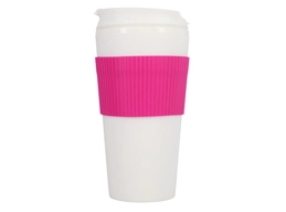 MS Travel Mug with Wrap, 7 in. (Pink)
