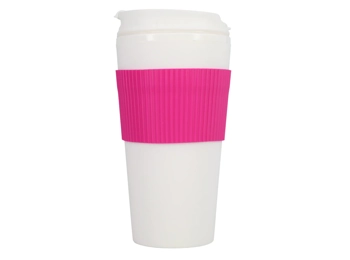 MS Travel Mug with Wrap, 7 in. (Pink)