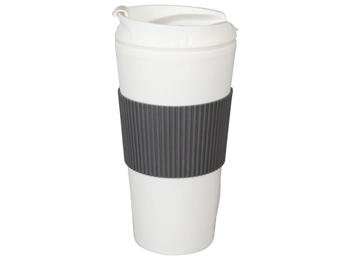 Travel Mug with Wrap, 7 in. (Grey)