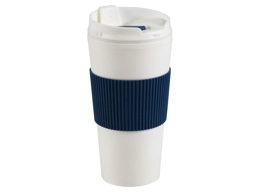 Travel Mug with Wrap, 7 in. (Blue)
